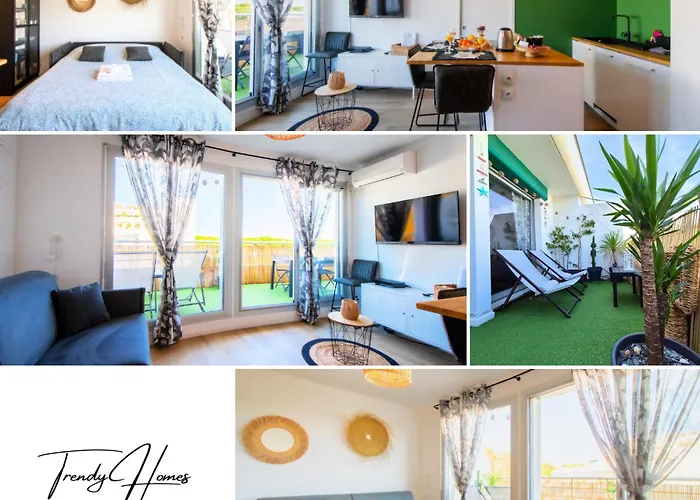 T2 - Terrasse - 3 Min A Pieds Des Plages- Parking Privee - Clim - Wifi - 4 Pax * La Grande-Motte