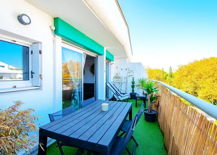 T2 - Terrasse - 3 Min A Pieds Des Plages- Parking Privee - Clim - Wifi - 4 Pax Apartman