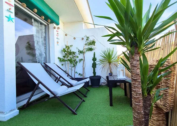 公寓 T2 - Terrasse - 3 Min A Pieds Des Plages- Parking Privee - Clim - Wifi - 4 Pax